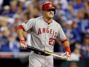 Mike Trout homered in Game 3, but it was not nearly enough to keep them alive. (@SportsCenter/Twitter)