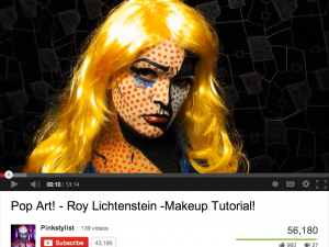 Be a painting for Halloween. Pinkstylist, youtube. Screenshot.