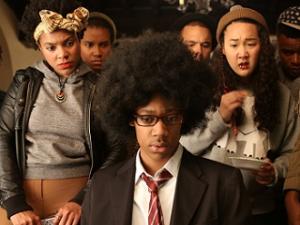 The Black Student Union is flabbergasted as they read the "African American" party invite (Code Red/Homegrown Pictures)