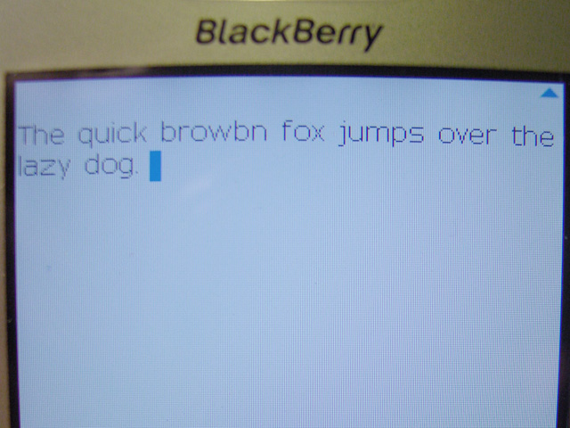 Sentence on Blackberry