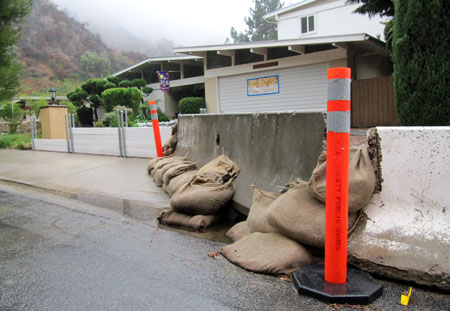 Mudslide barriers