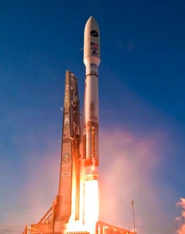 An Atlas 5 rocket carrying an X-37B space plane lifts off on March 5, 2011. Photo by Pat Corkery/United Launch Alliance