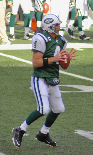 Brett Favre during his 2008 stint with the New York Jets (Creative Commons) Brett Favre during his 2008 stint with the New York Jets (Creative Commons)