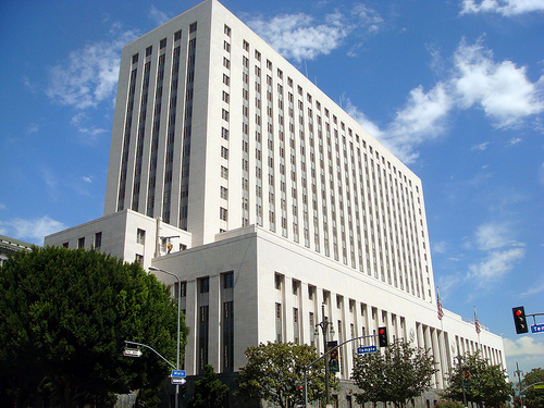 The federal building in LA houses many programs that are at risk for shut down. The federal building in LA houses many programs that are at risk for shut down.