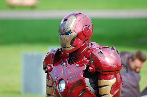 The suit worn by Robert Downey Jr. in the latest Iron Man movie. (Creative Commons)