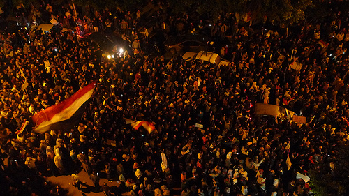 Protesters in Alexandria, Egypt. (Al Jazeera, Creative Commons)