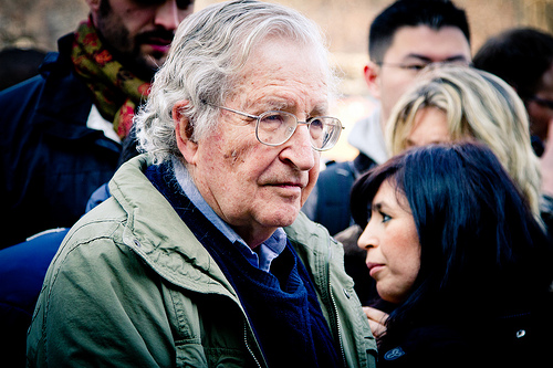 Noam Chomsky (Photo by Andrew Rusk, Creative Commons)