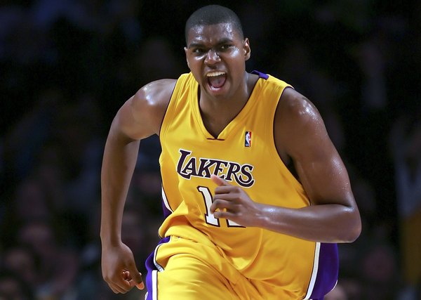 Andrew Bynum and the Lakers struggled in the final minutes of their matchup with the Heat Thursday. (Creative Commons) Andrew Bynum and the Lakers struggled in the final minutes of their matchup with the Heat Thursday. (Creative Commons)