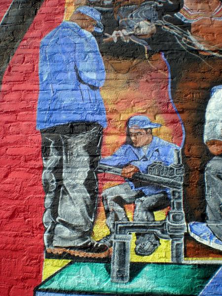 A mural in Boyle Heights' arts district A mural in Boyle Heights' arts district