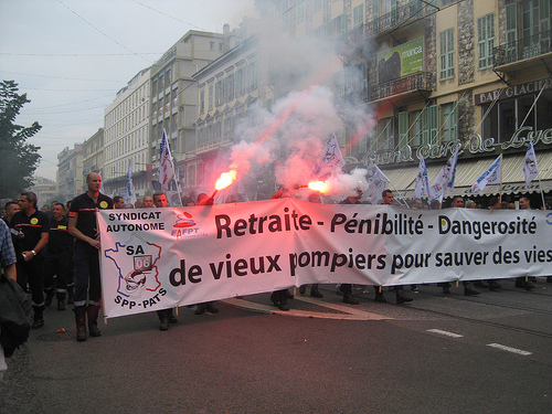 French workers striking in September 2010. (Creative Commons) French workers striking in September 2010. (Creative Commons)
