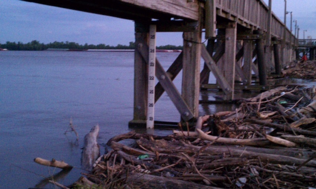 The view of the mighty Mississippi from Kenner, Louisiana