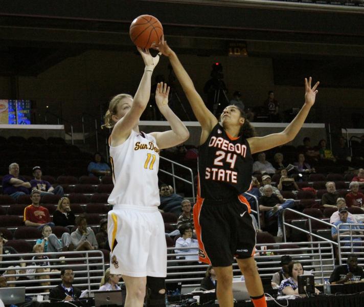 Arizona State won the opening game of the Pacific Life Pac-10 Tournament. (Shotgun Spratling)