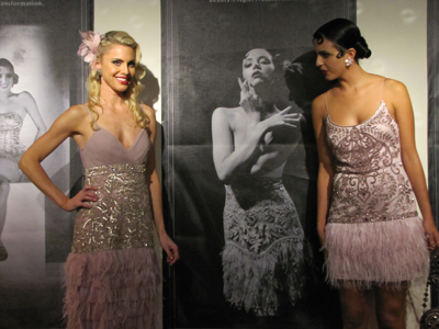 Models showcase Sue Wong's ode to Hollywood glamor for SS11 (Photo by Tess Goodwin)