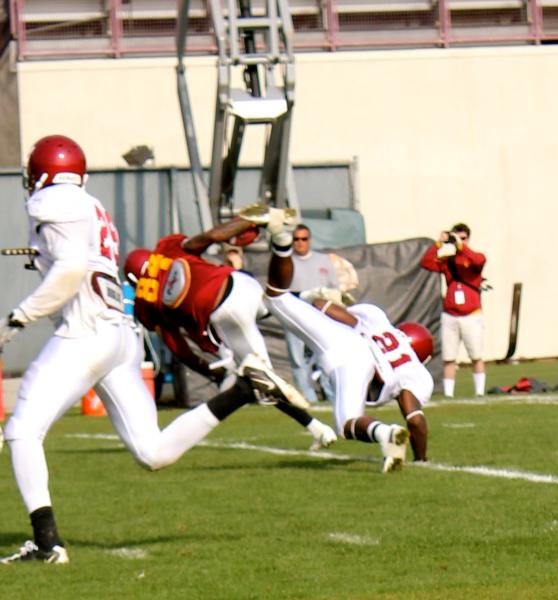 Nickell Robey has benefitted from the extra tackling players are getting this spring. (Shotgun Spratling) Nickell Robey has benefitted from the extra tackling players are getting this spring. (Shotgun Spratling)