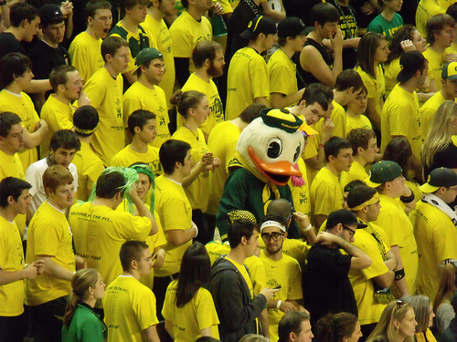 Oregon fans have reason to celebrate after a decisive win Wednesday. (Creative Commons/McD22) Oregon fans have reason to celebrate after a decisive win Wednesday. (Creative Commons/McD22)