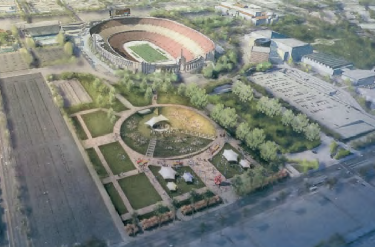 A very preliminary concept drawing of what the amphitheater may look like. A very preliminary concept drawing of what the amphitheater may look like.