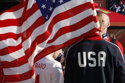 Team USA fans celebrate at the 2010 World Cup. Team USA fans celebrate at the 2010 World Cup.