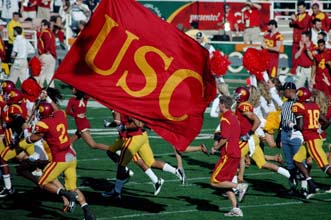 USC Trojan Football flag.