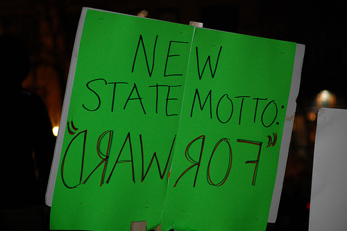 A Wisconsin Protestor (from CindyH Photography, Creative Commons) A Wisconsin Protestor (from CindyH Photography, Creative Commons)