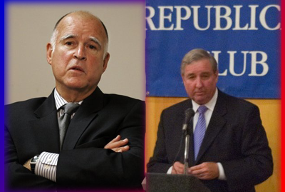 Brown (left) and Cooley (right) have different political ideologies, but both have benefitted from scandal at the City of Bell. Brown (left) and Cooley (right) have different political ideologies, but both have benefitted from scandal at the City of Bell.
