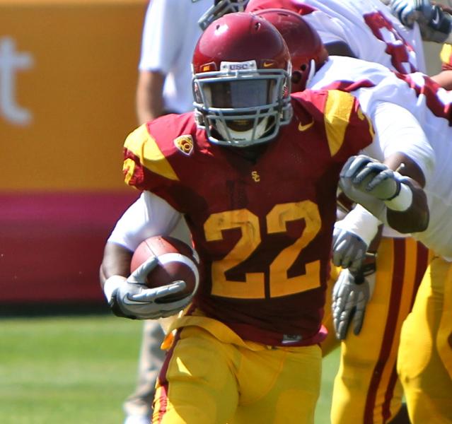 Running back Curtis McNeal was one of the few offensive bright spots in the USC Spring Game. (Shotgun Spratling)