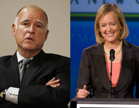 Jerry Brown and Meg Whitman both want to cut state workers and their pensions - but that's a bad move. (Creative Commons)