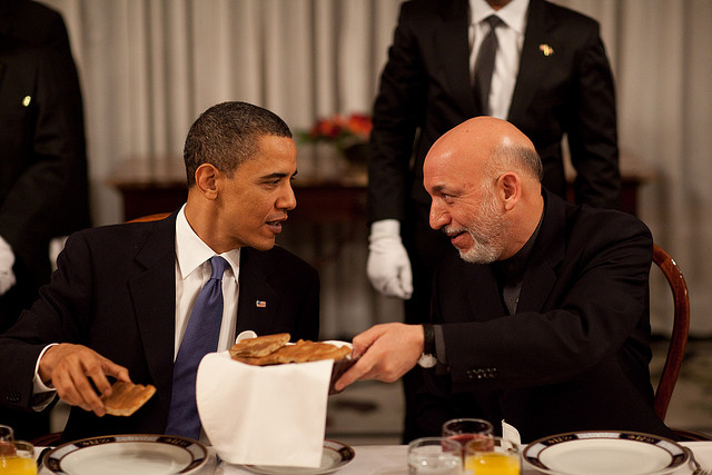 Afghan President Karzai with American President Obama (Photo Courtesy The White House) Afghan President Karzai with American President Obama (Photo Courtesy The White House)