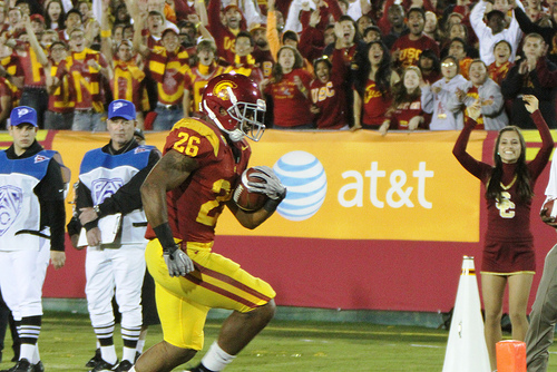 Tyler led the Trojan offense in rushing in 2010. (Shotgun Spratling/Neon Tommy) Tyler led the Trojan offense in rushing in 2010. (Shotgun Spratling/Neon Tommy)