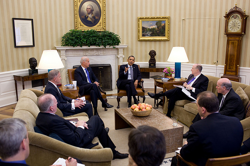 Obama and his Cabinet (Courtesy of the U.S. Government).