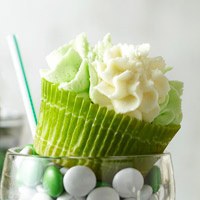 Shamrock Milkshake Cupcakes.  allrecipes.com