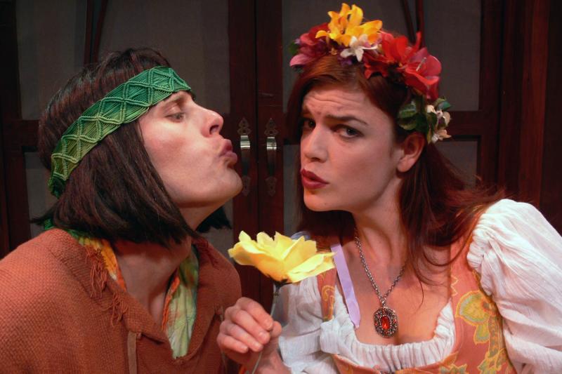 ‘Florizel’ (Brandon Breault) and ‘Perdita’ (Katherine Malak) in the Troubadour Theater Company’s A Wither’s Tale at the Falcon Theatre.  Photos by Chelsea Sutton.