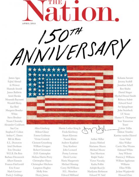 The Nation's 150th Anniversary issue cover. (@thenation/Twitter)