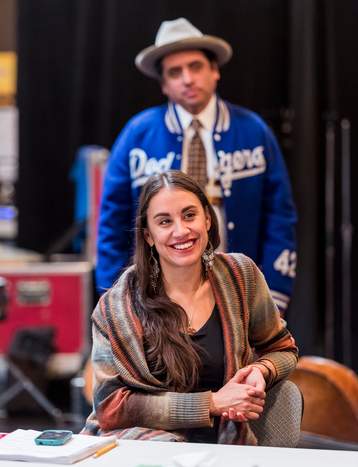 Sabina Zuniga Varela in rehersal for "Chavez Ravine" (Photo by Craig Schwartz)