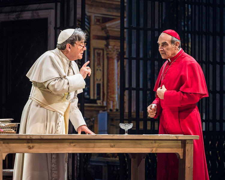 Richard O’Callaghan and David Suchet in “The Last Confession.” Photo by Craig Schwartz