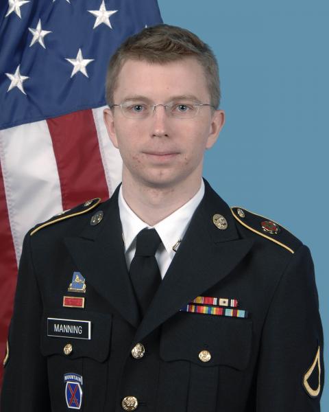 The soldier known formerly as Bradley Manning speaks out against biased media coverage. (U.S. Army, Wikimedia Commons)