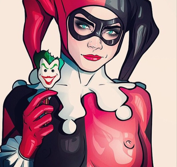 Cara Delevingne as Harley Quinn (Instagram/@caradelevingne)