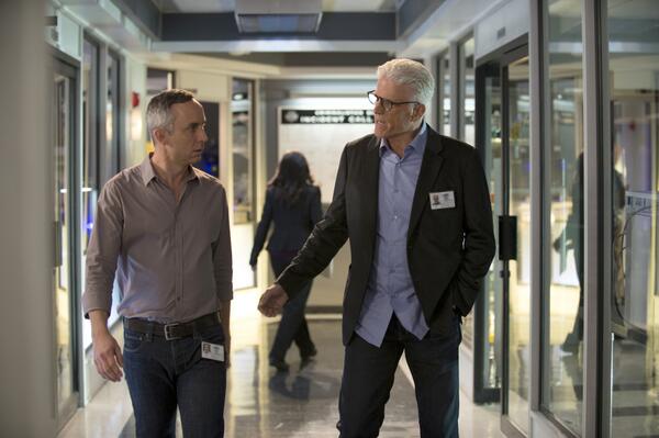 Wallace Langham (left) and Ted Danson (twitpic|@CSI_CBS)