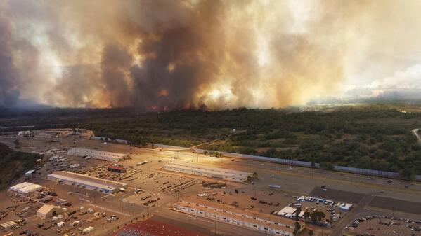 Camp Pendleton evacutated (Twitpic/ MCAS Miramar)