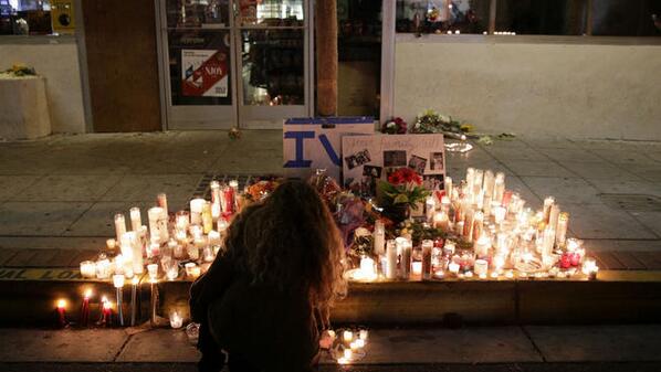 Whatever the cause, the Isla Vista community continues to mourn (Twitpic/NBC)