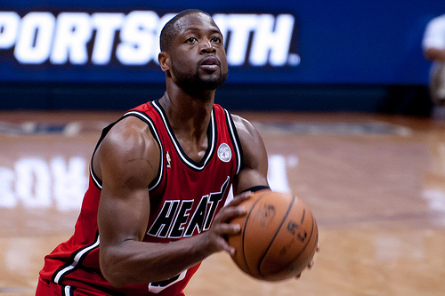 Dwyane Wade led the attack as Miami's Big 3 dominated Game 4 of the NBA Finals. (Basketball Schedule/Flickr Commons)
