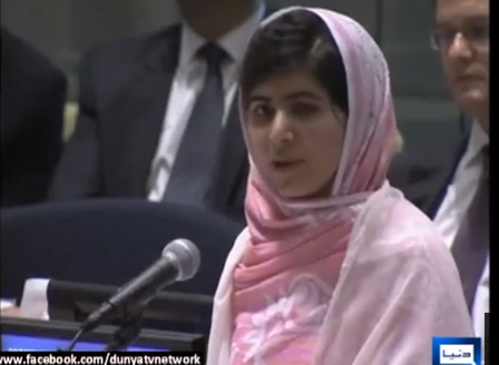 Malala Yousafzai, Screenshot from Youtube