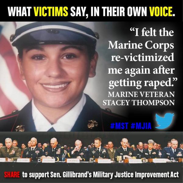 Victims in the Military need to be protected. (Facebook/Kirsten Gillibrand)