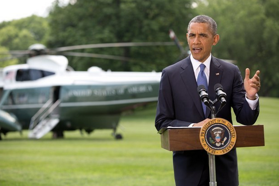 President Obama making a statement on crisis in Iraq. (Twitter/@BuzzFeedNews) President Obama making a statement on crisis in Iraq. (Twitter/@BuzzFeedNews)