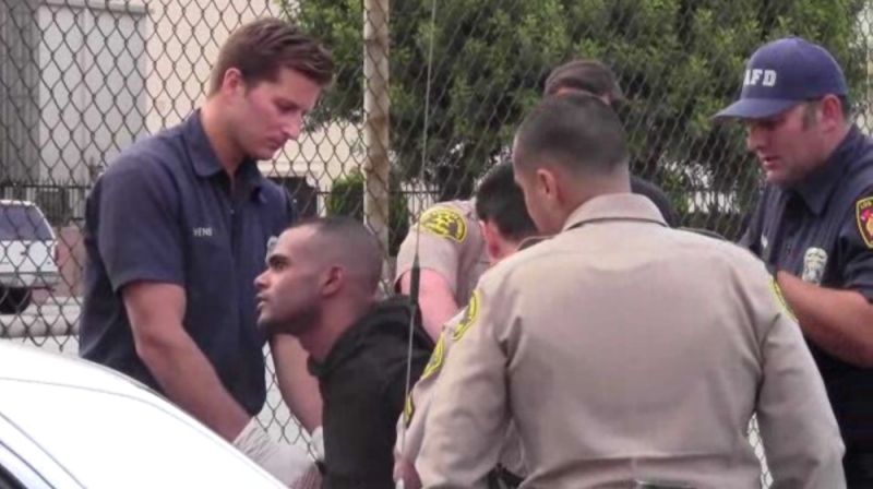 The suspect was apprehended by police near 28th Street. (Evan Budrovich/Annenberg Media Center)