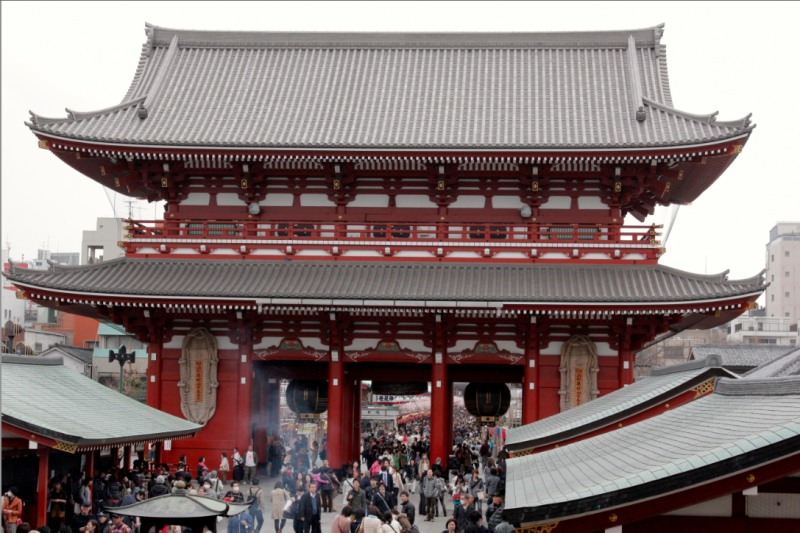 Sensoji Temple in Tokyo, one of the more popular sites to see in Japan. (Shoko Oda, Neon Tommy)