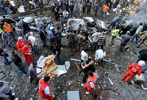 Scene following explosion at Iranian Embassy/Fars