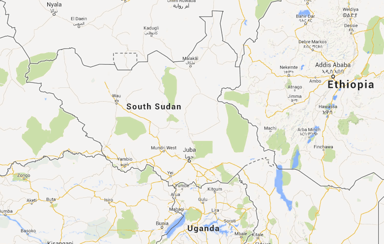 Map of South Sudan/via Google Maps