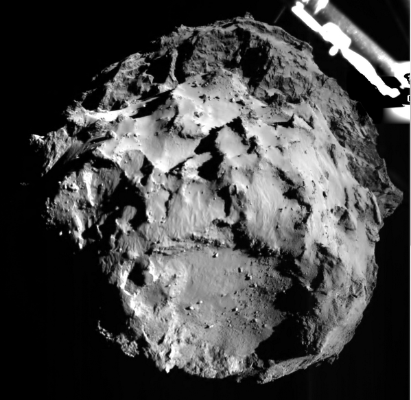 The Philae's descent onto the comet. (@ObservingSpace/Twitter)