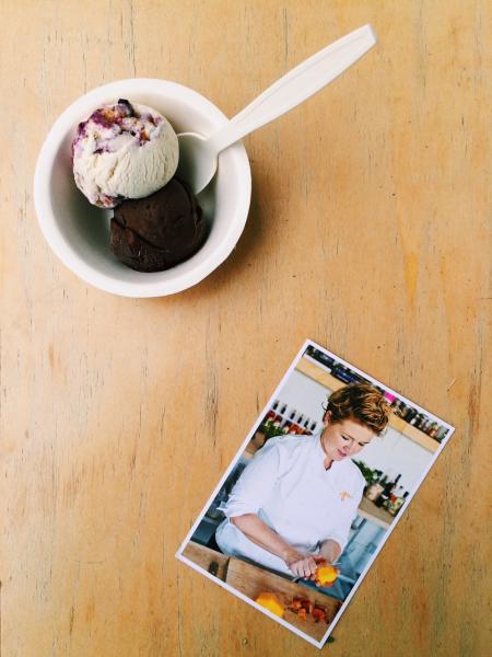 The Brambleberry Crisp and Dark Chocolate ice creams. (Maral Tavitian/Neon Tommy)