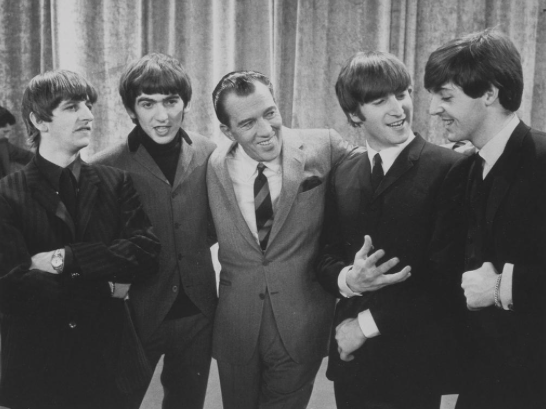 The Beatles on "The Ed Sullivan Show" (Twitter/ @NPG)
